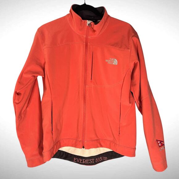 North Face Women's L 7 Summits Project Apex Jacket Orange Softshell Granola Girl - Picture 2 of 14